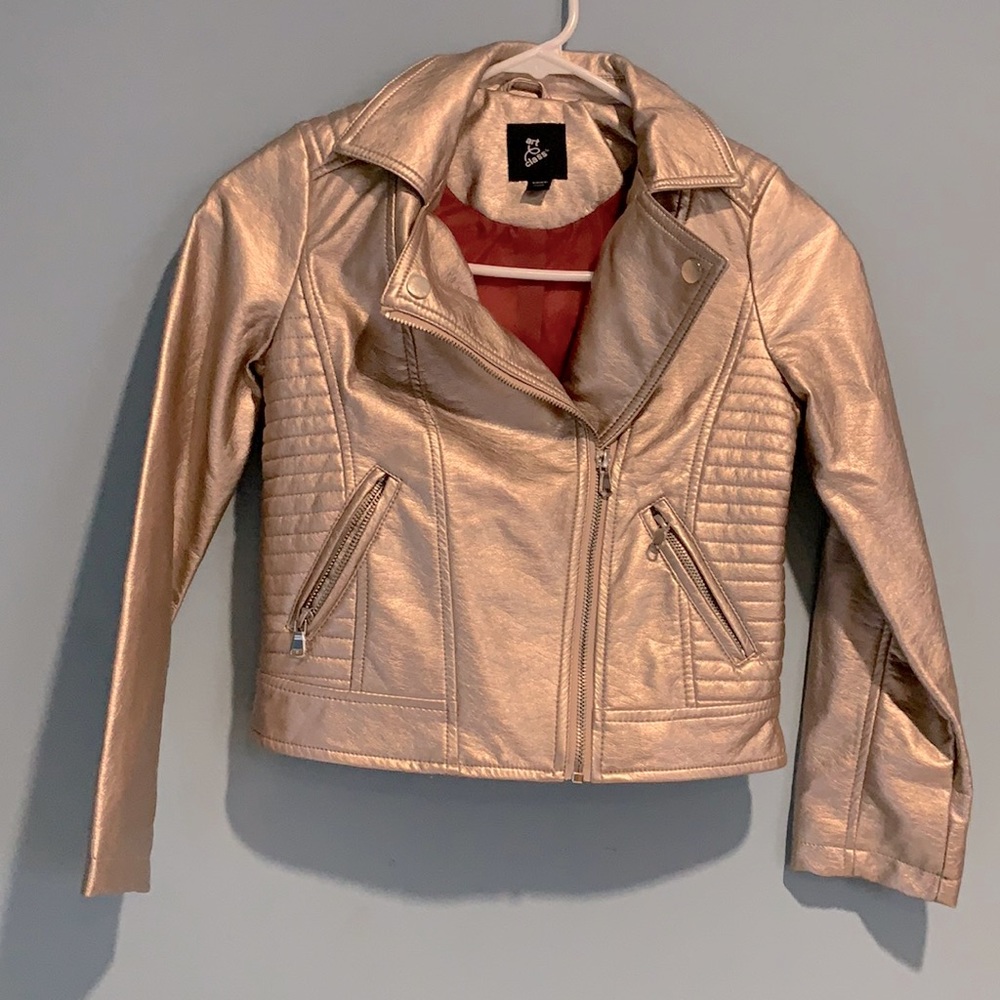 Pink Metallic Leather Jacket from Target *size S (6/6x)